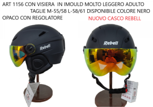 CASCO SCI DONNA Rebell bianco WHITE 57-59 Cm Regolabile